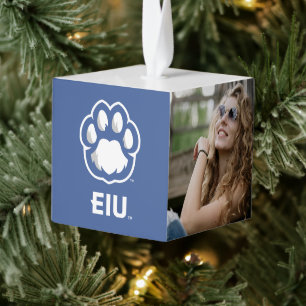 Eastern Illinois Panthers Paw Print & EIU Kubus Ornament