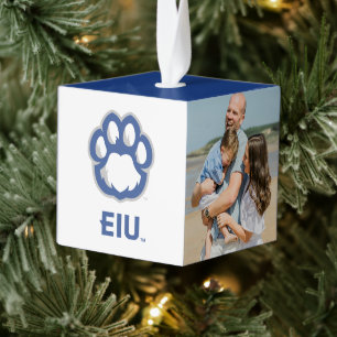 Eastern Illinois Panthers Paw Print & EIU Kubus Ornament