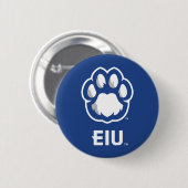 Eastern Illinois Panthers Paw Print & EIU Ronde Button 5,7 Cm (Voorkant /achterkant)