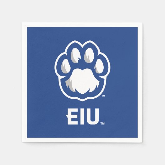 Eastern Illinois Panthers Paw Print & EIU Servet (Voorkant)