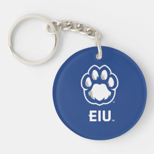 Eastern Illinois Panthers Paw Print & EIU Sleutelhanger