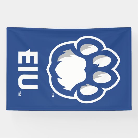 Eastern Illinois Panthers Paw Print & EIU Spandoek (Horizontaal)
