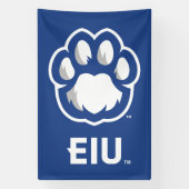 Eastern Illinois Panthers Paw Print & EIU Spandoek (Verticaal)