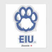 Eastern Illinois Panthers Paw Print & EIU Sticker (Vel)