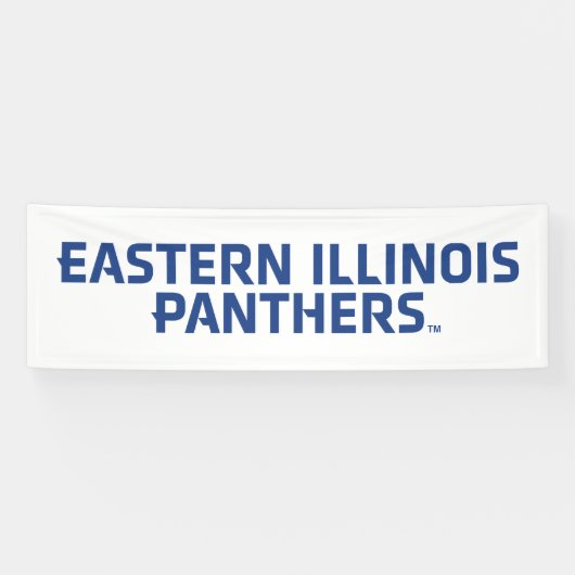 Eastern Illinois Panthers Tekst Logo Spandoek (Horizontaal)