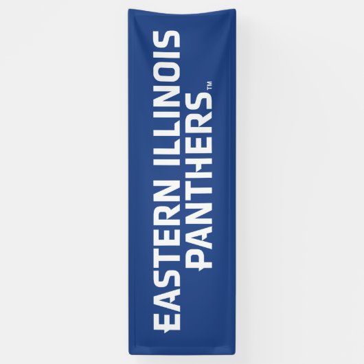 Eastern Illinois Panthers Tekst Logo Spandoek (Verticaal)