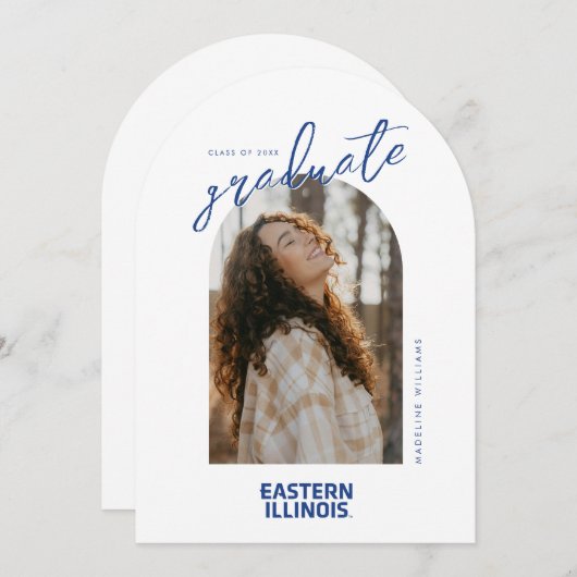 Eastern Illinois University Wordmark Logo (geen di Kaart (Voorkant / Achterkant)