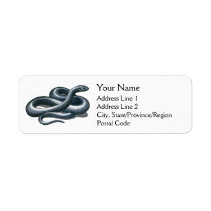 Eastern Indigo Snake Adresetiketten Etiket