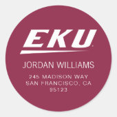Eastern Kentucky University | EKU Ronde Sticker (Voorkant)