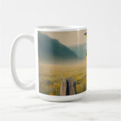 Eastern Meadowlark op een rustieke hek Koffiemok (Links)