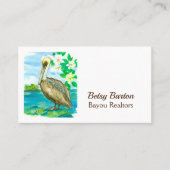 Eastern Pelican Bayou Southern Waterfowl Bird Visitekaartje (Voorkant)