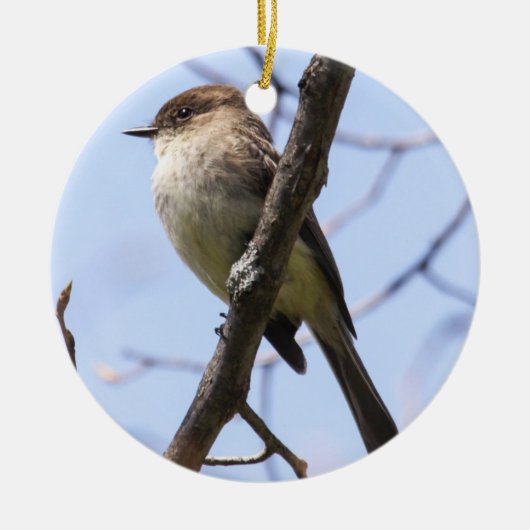 Eastern Phoebe Keramisch Ornament (Voorkant)