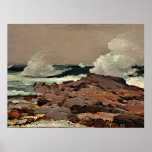 Eastern Point, kunstwerk van Winslow Homer Poster