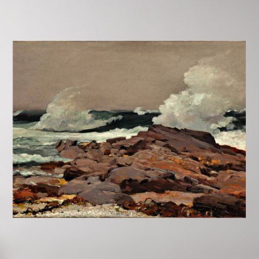 Eastern Point, mooie kunst van Winslow Homer Poster (Voorkant)