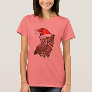 Eastern Screech Owl Santa T-shirt