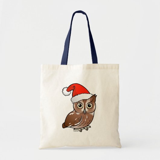 Eastern Screech Owl Santa Tote Bag (Voorkant)