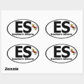 Eastern Shore Decal (set van 4) Ovale Sticker (Vel)