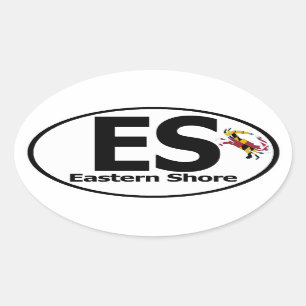 Eastern Shore Decal (set van 4) Ovale Sticker