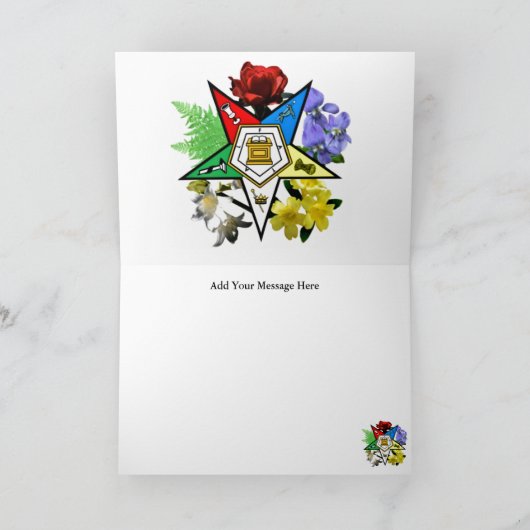 Eastern Star Birthday Card Kaart (Binnen)