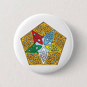 Eastern Star Celtic Knot Ronde Button 5,7 Cm