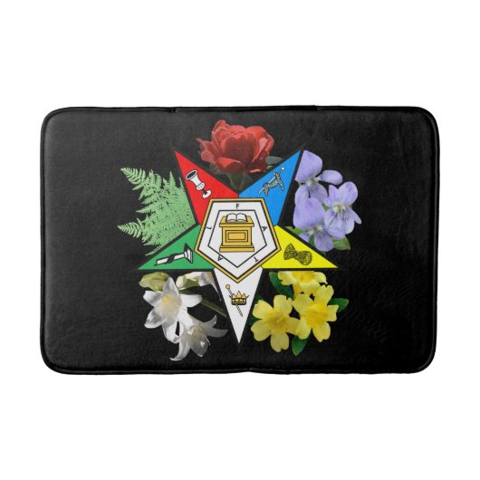Eastern Star Floral Bath Mat (Voorkant)