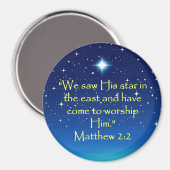 Eastern Star-kerstscripts Gift Magnet Magneet (Voorkant / Achterkant)
