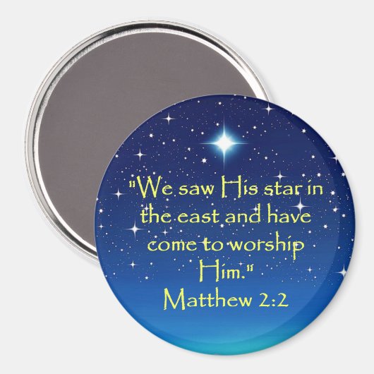 Eastern Star-kerstscripts Gift Magnet Magneet (Voorkant / Achterkant)