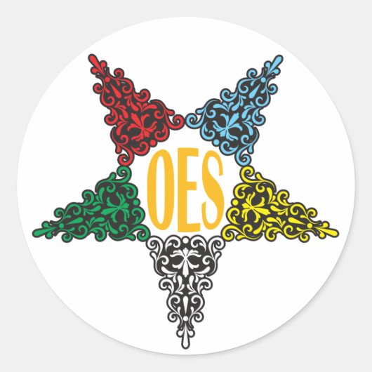 Eastern Star-sticker Ronde Sticker (Voorkant)