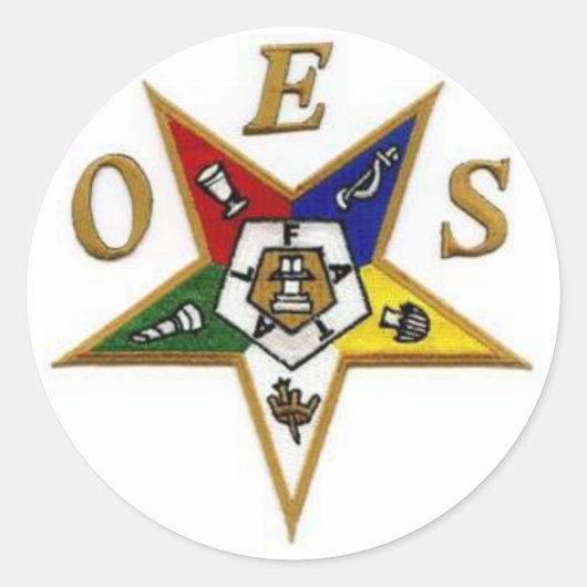 Eastern Star-Sticker Ronde Sticker (Voorkant)