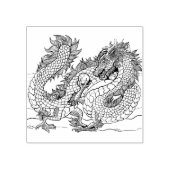 Eastern Style Pearl Dragon Rubberstempel (Afrduk)
