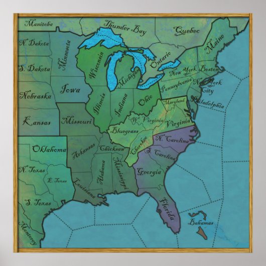 Eastern US Board Game () Poster (Voorkant)