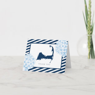 Eastham Cape Cod Hydrangea Flowers Hartelijk dank Bedankkaart