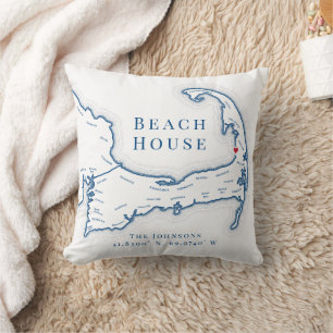 Eastham MA Cape Cod Beach House Fotocoördinaten Kussen