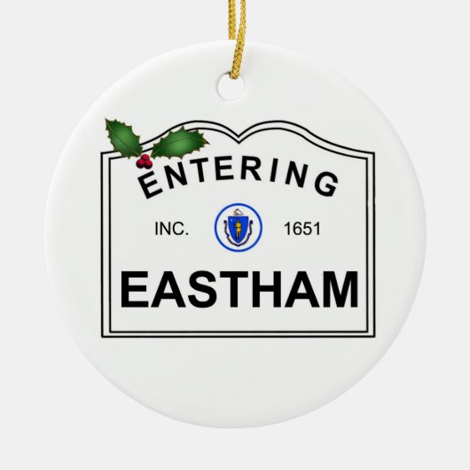 Eastham MA Keramisch Ornament (Voorkant)