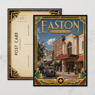 Easton Maryland Vintage Art Deco Gouden Tijdperk Briefkaart