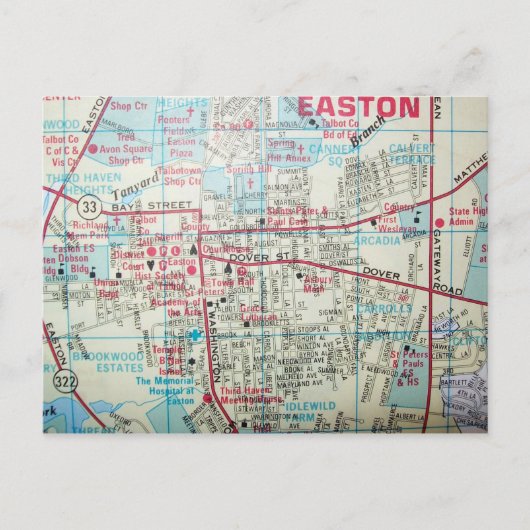 EASTON MD, carte postale carte Vintage (Devant)