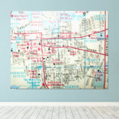 EASTON, MD Kaart Canvas Afdruk (Insitu (Houten vloer))