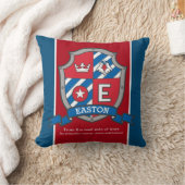 Easton nom signifie enfant rouge bleu coussin d'oi (Couverture)