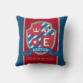 Easton nom signifie enfant rouge bleu coussin d'oi (Verso)