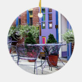 Easton PA - Buiten zitten Keramisch Ornament (Achterkant)