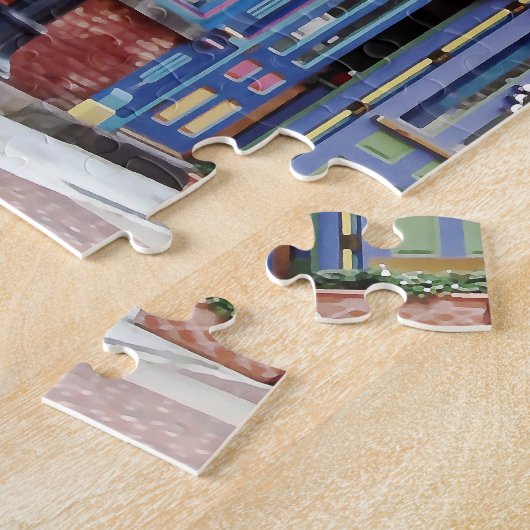 Easton PA - Straat met open deur Legpuzzel (Zijkant)