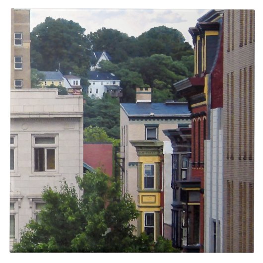 Easton PA - Uitzicht uit raam Tegeltje (Voorkant)