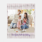 Easy Birthday Jubileum Custom Photo Template Fleece Deken (Voorkant)