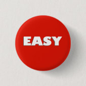 Easy Button Funny Pinback Badge (Voorkant)