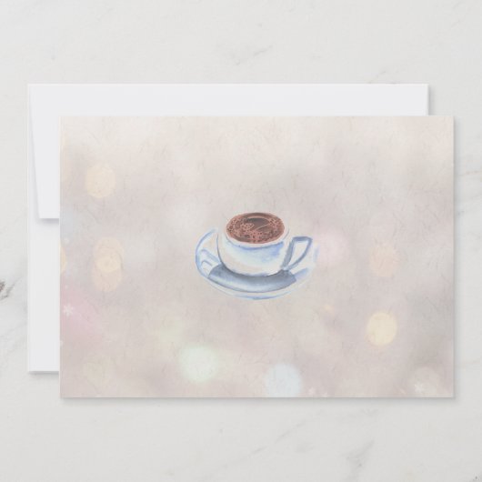 Easy Coffee Shop Menu Stijl Kerstfeest Kaart (Achterkant)