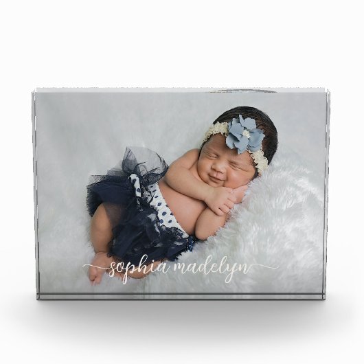 Easy Creëer Photo met naam in Elegant Script Fotoblokken (Voorkant)