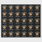 Easy Crumb Easy Go Funny Bread Pun Dark BG Cadeaupapier (Vlak)