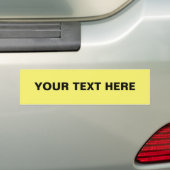 Easy Custom Bumpersticker Sjabloon, Yellow FFFF66 (Op auto)