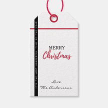 Easy Edit Name kerstcadeau Label Favor tag