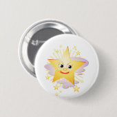 Easy Going Shining Star Ronde Button 5,7 Cm (Voorkant /achterkant)